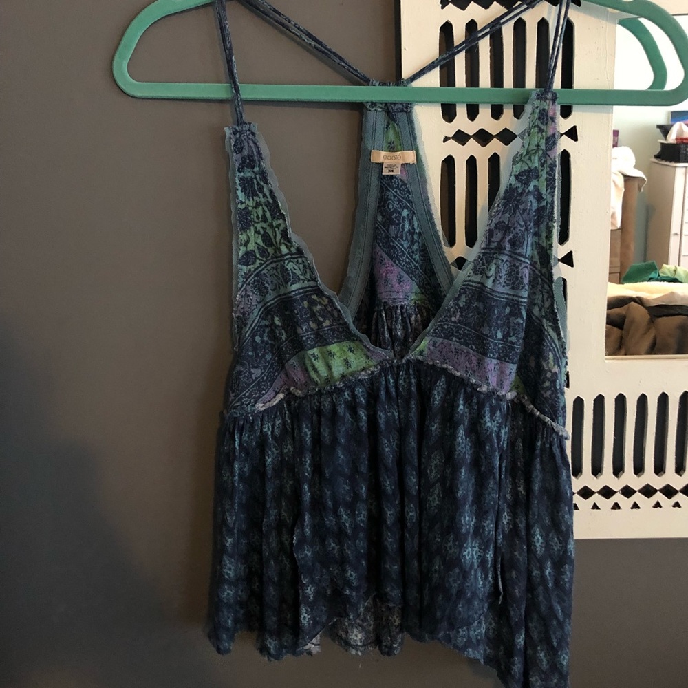 Boho flowy printed top
